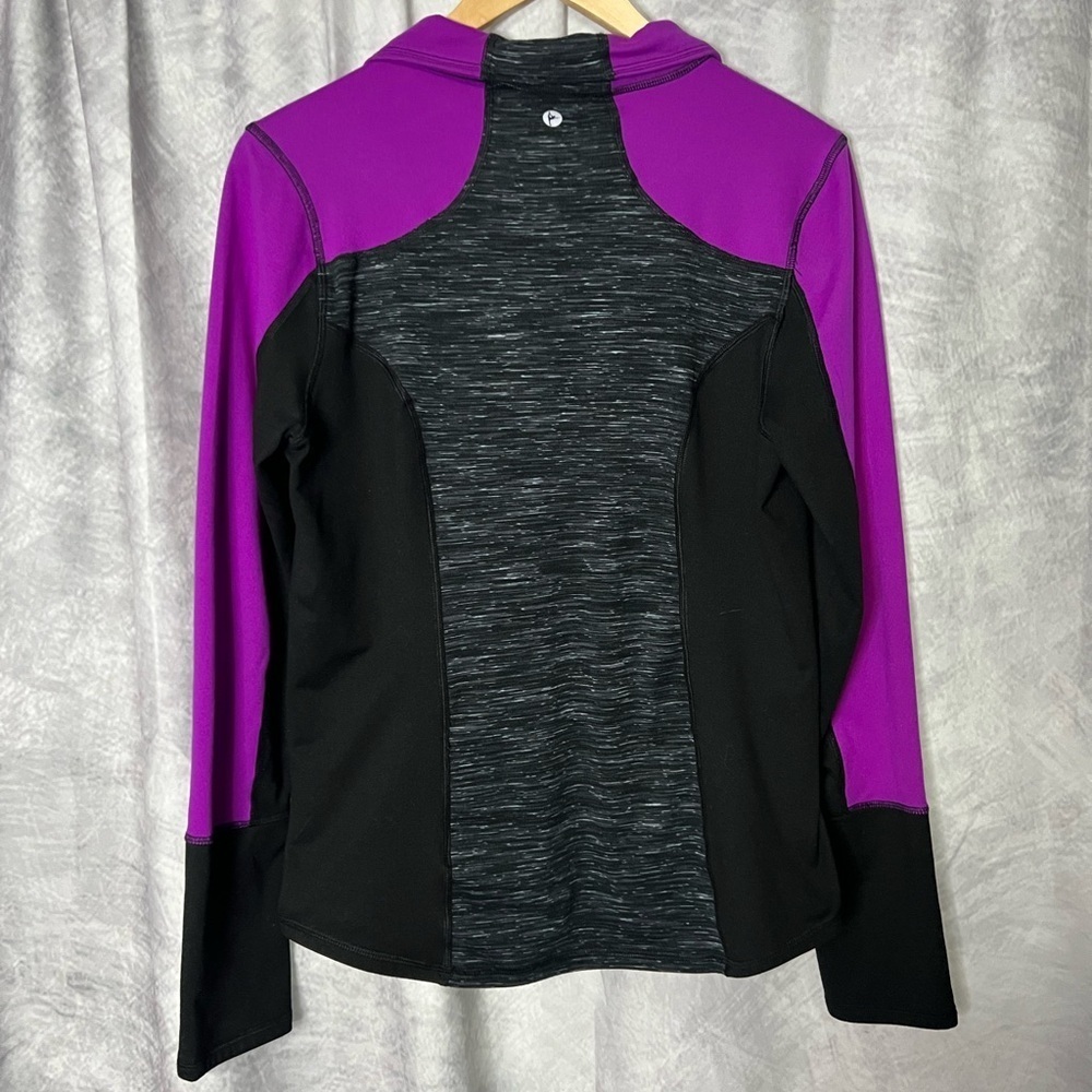 90 Degree by Reflex Active Life Black, Plum & Heather Gray Long Sleeve 1/4 Zip - Picture 11 of 16